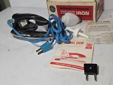 Spray Steam & Dry Electric Travel Iron F49 GE Vintage W/ Overseas Adaptor 1978 picture