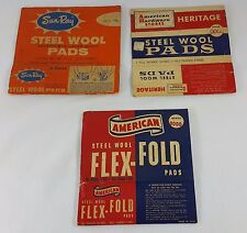 Vintage Sun Ray American Hardware Steel Wool Flex Fold Box Tools Advertising  picture