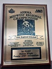 1996 AMA Midwest Regional Championship Motocross AHRMA Racing 1st Place Award picture