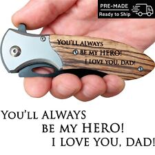 Father's Day Gift from Daughter or Son - Engraved Pocket Knife for Beloved Dad  picture