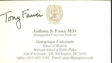 Anthony Fauci Tony Covid Director Signed Business Card Authentic Autograph *2 picture
