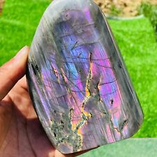 858g Natural Purple Gorgeous Labradorite Quartz Crystal Display Specimen Healing picture