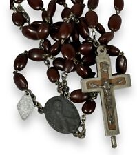 Vintage Spina Christi Seed Rosary Crown of Thorns w/Terra Catacombe Relic Cross picture