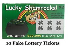 10 Pack FAKE LOTTERY TICKETS- Prank Gag Gift Phony Lotto Tickets-Great For Jokes picture