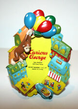 NEW 1997 Vandor Curious George Balloon 3D Picture Frame Oval 2