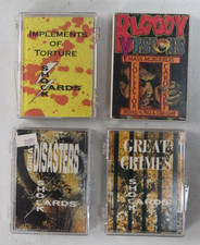 Macabre Crime Murder Torture Disaster Card Lot of 4 Trading Card Decks picture