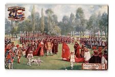 Oxford Pageant 1907 Official VintagePostcard Cardinal Wolsey receives Henry V picture