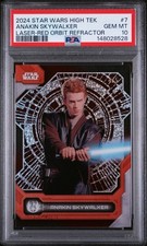 2024 Topps STAR WARS HIGH TEK Red Diffractor 4/5 Anakin Skywalker #7 PSA 10 picture