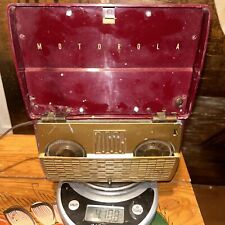 Vintage 1952 Motorola Model 52M2U Am Tube Radio Works stains on case picture
