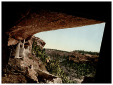 Colorado, Mesa Verde, Cliff Palace, from the Ruins Vintage Photochrome, Photo picture