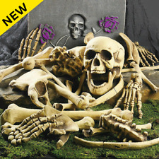 Scary Skeleton Bones Prop 28 Pcs Skeleton Skull Haunted House Horror Party picture