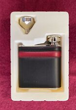 Rare Colibri of London Stainless Steel 6 oz. Leather Flask w/ Funnel picture