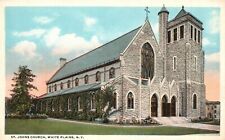 Vintage Postcard St. John's Church Religious Building White Plains New York NY picture