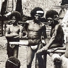 Papuan Village New Guinea Stereoview Keystone View Co. 1919 Native Tribes picture
