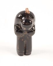 Vintage Ebony Carved Pendant Figural 1.5 Inches Tall picture