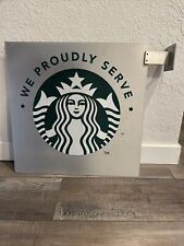 We Proudly Serve Starbucks 18x18 Starbucks Sign Double Sided Siren Aluminum picture