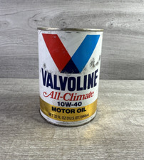 Vintage Valvoline All-Climate 10w-40 Motor Oil Empty Quart Cardboard Can picture
