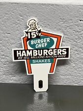 BURGER CHEF HAMBURGERS THICK METAL PLATE TOPPER DINER FOOD SHAKES GAS OIL SIGN picture