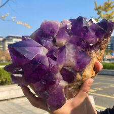 13.64LB Natural purple crystal quartz cluster crystal specimen repair picture
