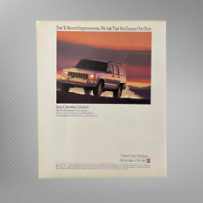 Jeep Cherokee Limited 1991 Original Vintage Print Ad 90's Excuse Our Dust picture