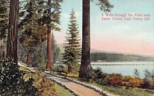 Lake Tahoe Tavern CA California Lake View Pines Olympic Drive Vtg Postcard C38 picture