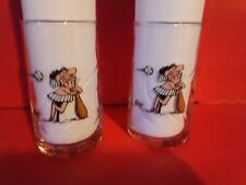 Arby's 1981 BC Ice Age Collector Series Drinking Glass Baseball Caveman Tumbler picture