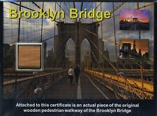 Genuine Piece of the World Famous Brooklyn Bridge on Gorgeous COA - WOW picture
