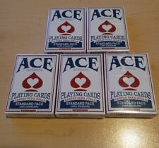 ACE authentic standard face playing cards - Lot of 5 - Blue picture