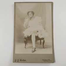 Antique Cabinet Card Photo Beautiful Black Actress ID Grace Harris Buffalo NY picture