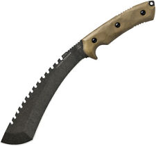 TOPS Knives Tundra Trekker Machete 1095 Tan Sawback Fixed Knife w/ Sheath TDTK01 picture