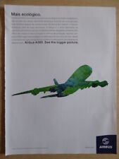 9/2007 PUB AIRBUS A380 AIRLINER ORIGINAL PORTUGUESE AD picture