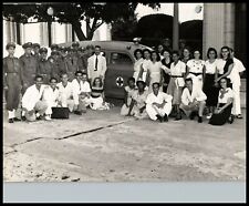 CUBA CUBAN RED CROSS CAR NURSES EMPLOYEES PORTRAIT 1950s ORIG Photo J 72 picture