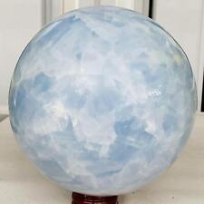 3380g Natural Blue Celestite Crystal Sphere Ball Healing Madagascar picture