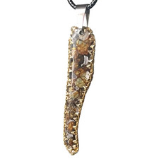 Pallasite meteorite pendant ,SYMCAN meteorite Necklace LB142 picture