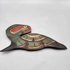 Kwakiutl Turtle Looking Back Carved Wood Demsey Willie Gilford Isl BC Indigenous picture