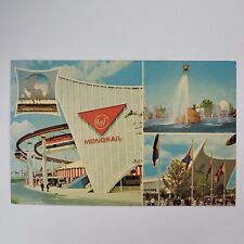 Postcard Chrome New York World's Fair The AMF Monorail Solar Fountain Futurama picture