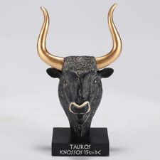 3 1/2 Inch The Cretan Bull Bust Polyresin Hand Painted Greek Collectible Figurin picture