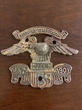USA Harley Davidson Metal Badge with USA and the American Eagle Emblem AS IS picture