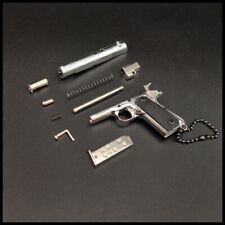 Anti-stress Toys Metal Keychain Miniature Model Birthday Gifts Full Metal Gun picture