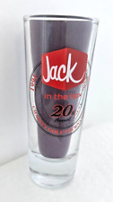 HTF Jack In The Box TALL SHOT GLASS RED LOGO 20th Charity Golf Tourn 2010 Crisa picture