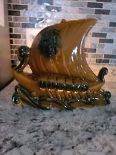 Mid Century Ceramic TV Lamp | Bulb Included |Vintage Viking Ship Accent Light picture