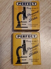 12 Vtg Perfect Prepared  Specimen Slides Pollens & Spores 810-B, Bacteria 810-D picture