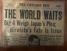Chicago Sun Newspaper Aug. 11 1945 WW2 World Waits Big 4 Weigh Japan’s Plea picture