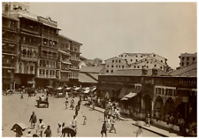Bourne & Shepherd, India, Bombay, Street Scene Vintage Albumen Print Print Print Print picture