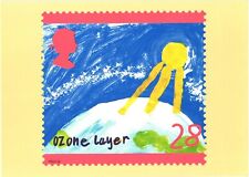 The Green Issue, Ozone Layer, Stamp Drawn By Lewis Fowler, Royal Mail Postcard picture