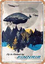 METAL SIGN - 1969 Fly to Finland by Finnair Vintage Ad picture