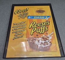 Reeses Puffs Cereal Print Ad 2008 Framed 8.5x11  picture