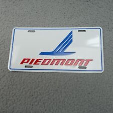 Vintage Piedmont Airlines Metal Emblem Airplane License Plate Blue Speedbird picture