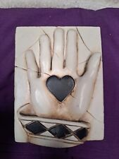 SID DICKENS Memory Block Tile T-08 Hand With Heart Retired...Very Early picture