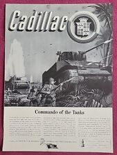 WW2 Era 1943 Cadillac Print Ad - M-5 Tank 